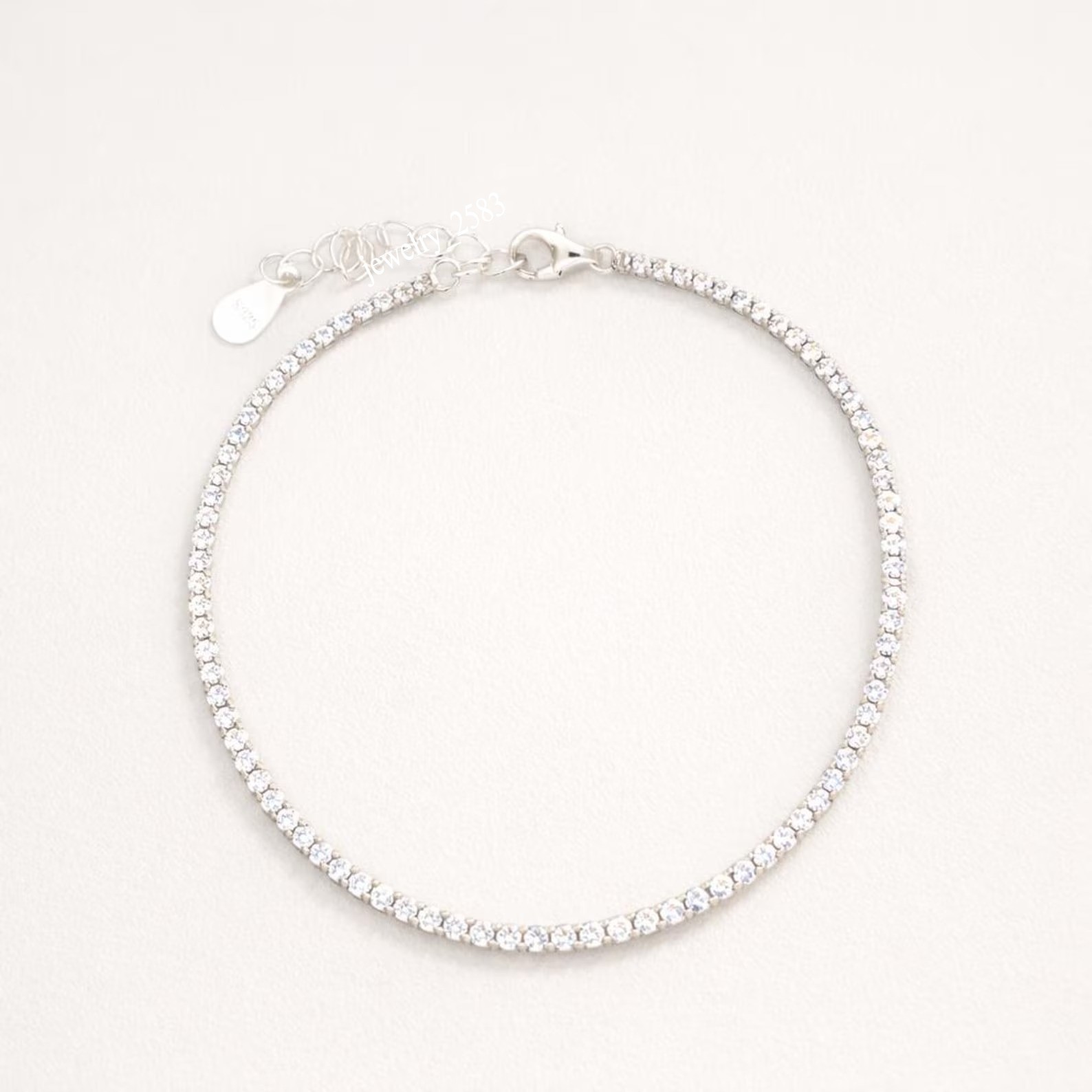 New Arrival 1mm To 3mm Mother Day Real Moissanite Tennis 7.5″ Bracelet 925Silver
