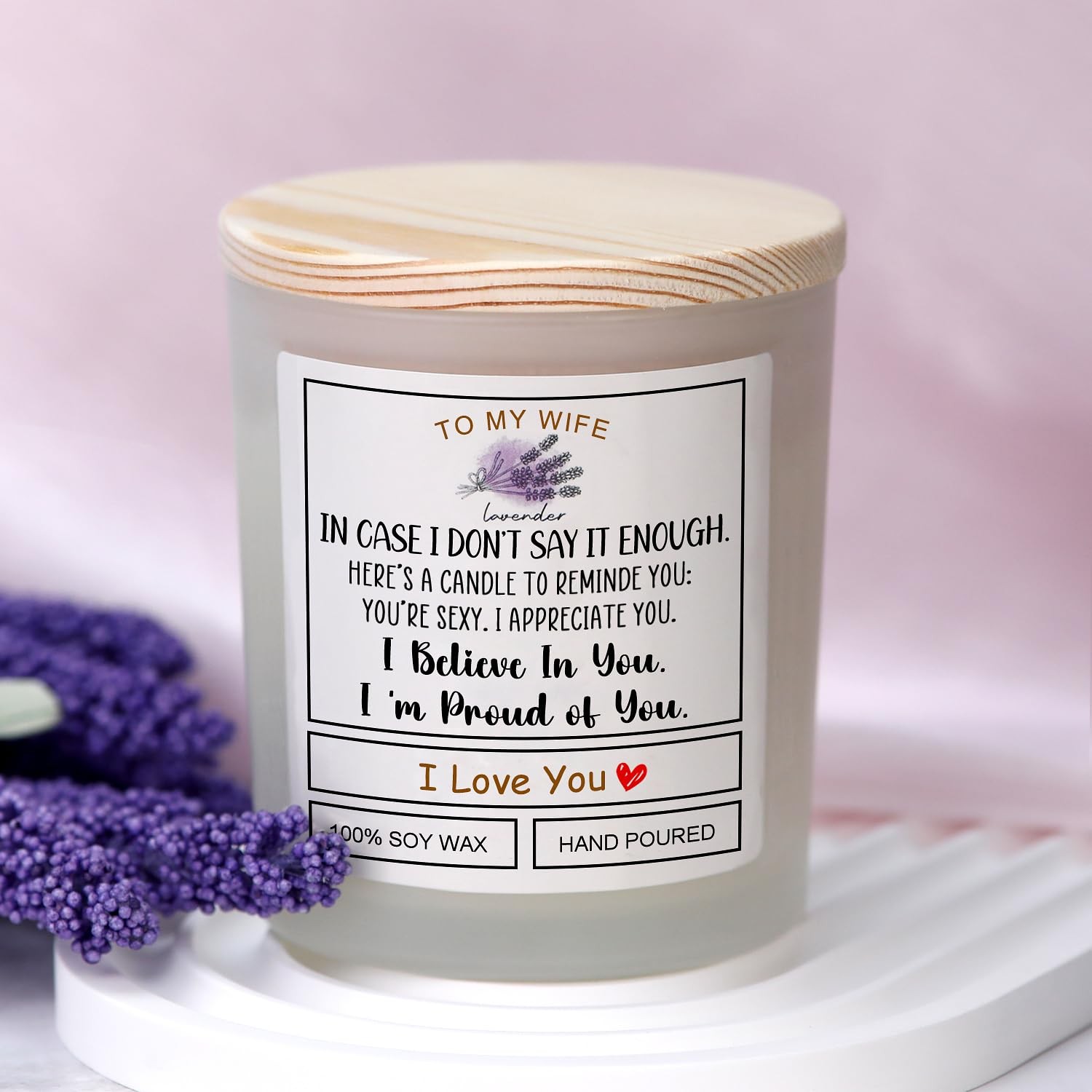 Romantic Candle Gift for Wife Valentine’s Day Anniversary Birthday Gift