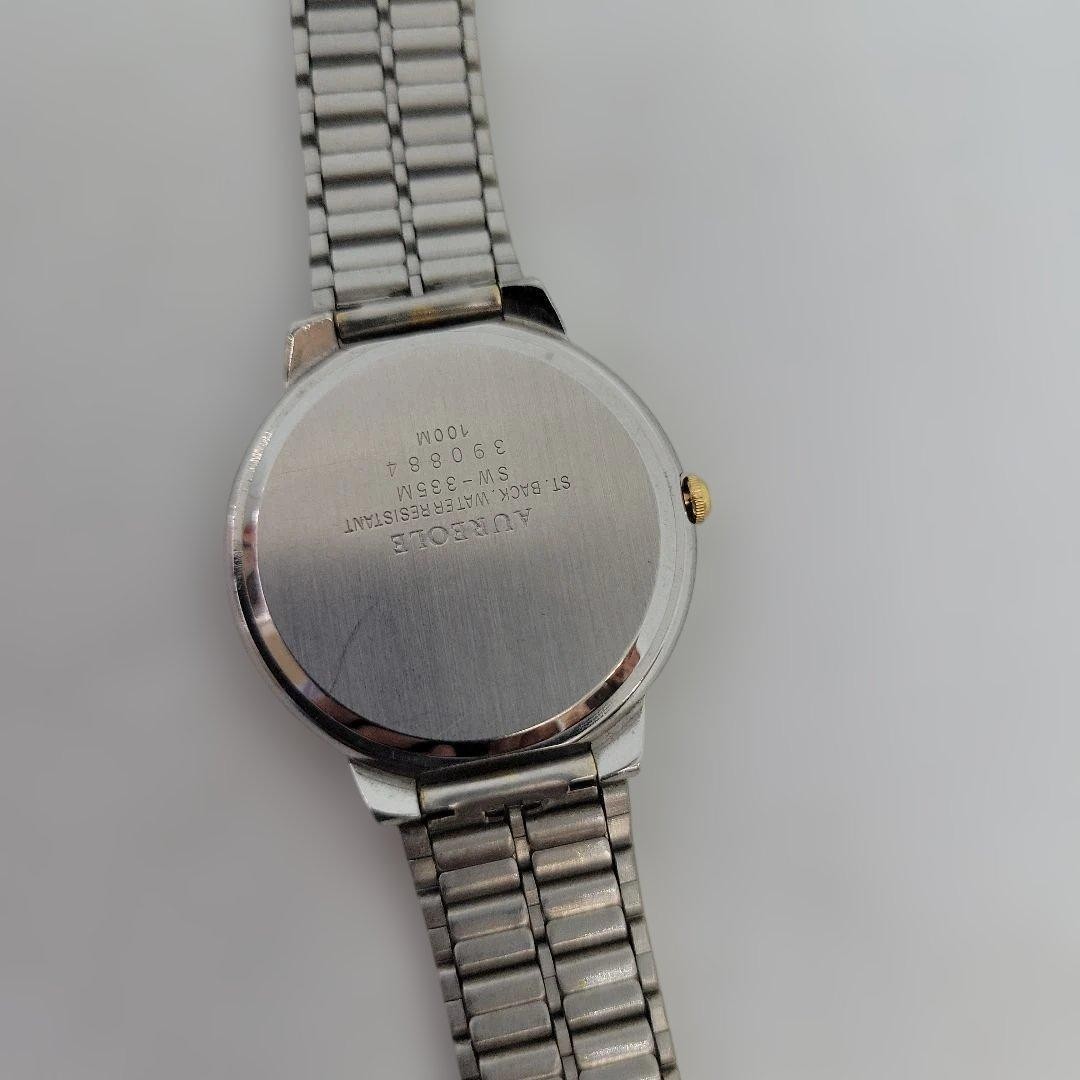 Aureole Quartz Silver Dial Men Wristwatch