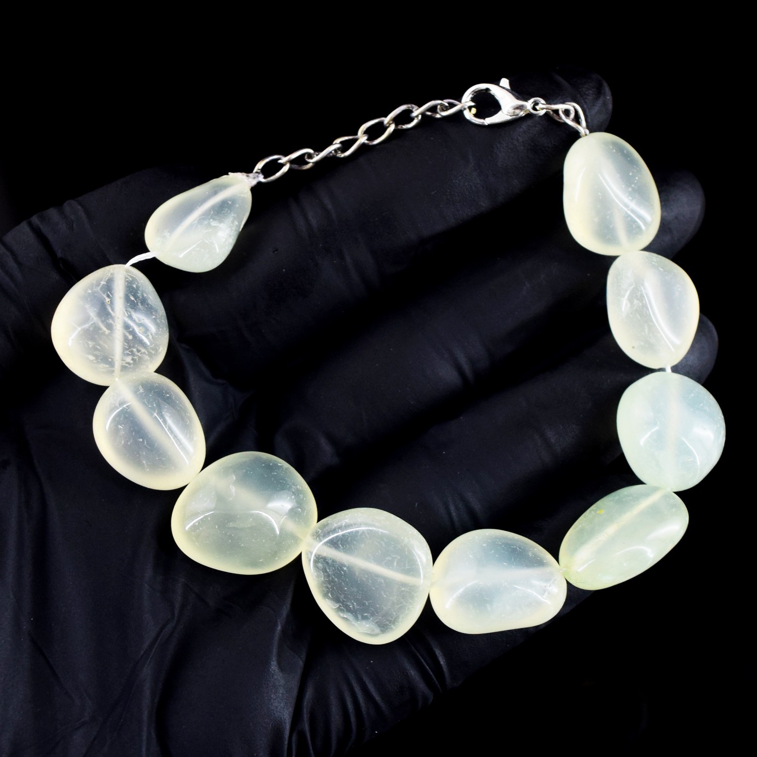 Best Chalcedony 190.00 Cts Most Brilliant Beaded Beautiful Bracelet RK 30 E785