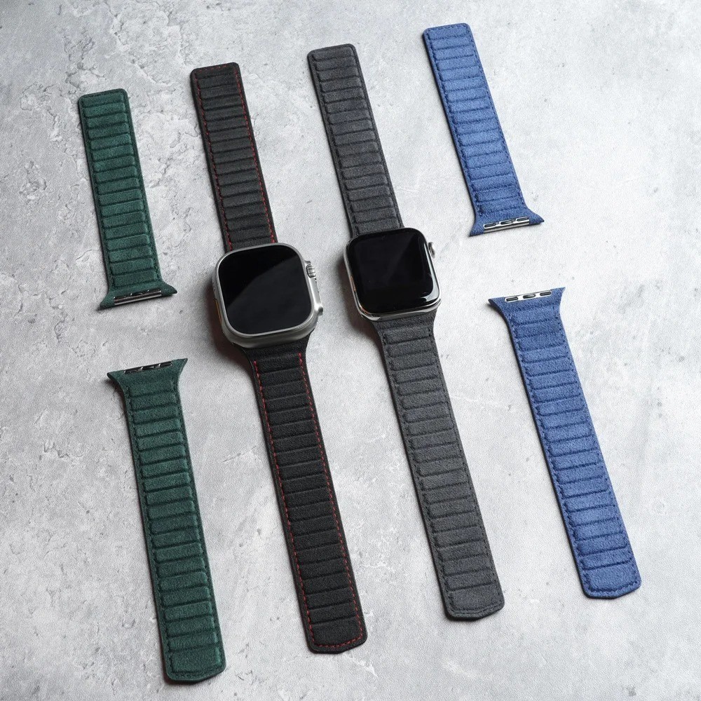 YMW Magnetic ALCANTARA Strap for Apple Watch Ultra 3 Band Accessories for iWatch