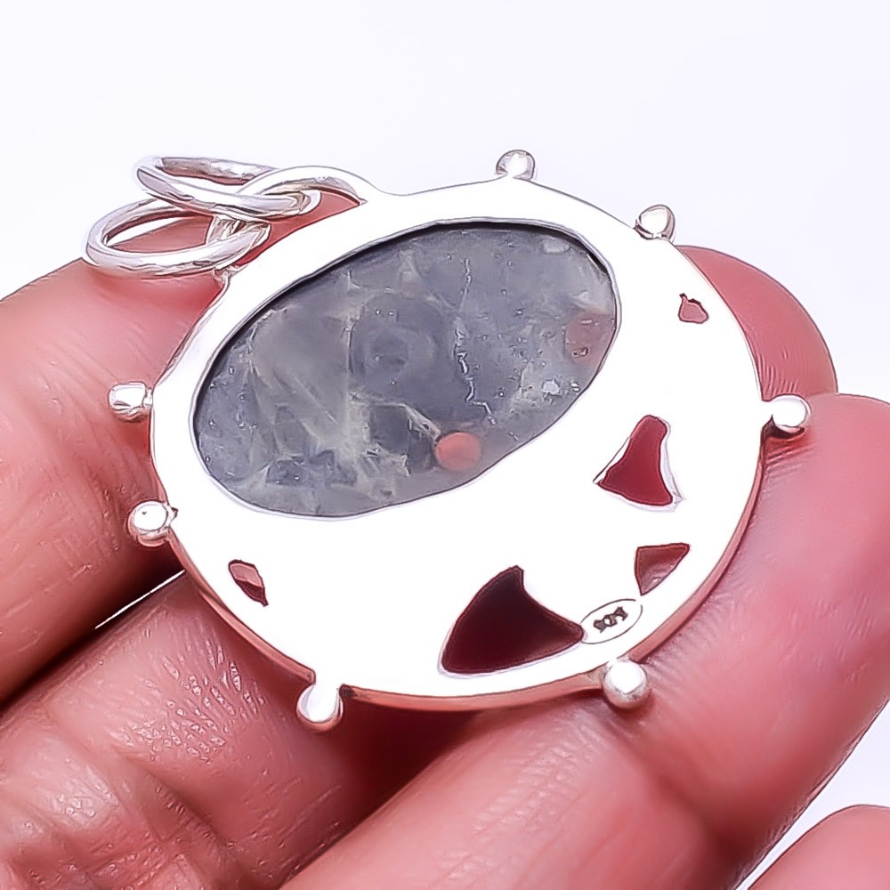 Peanut Obsidian – Sonora 925 Sterling Silver Pendant 1.68″ P29, Christmas Gift