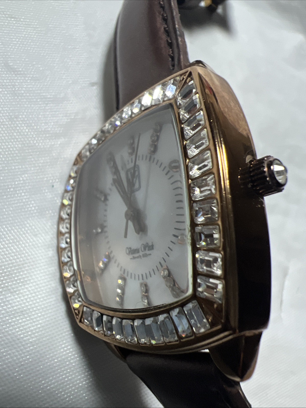 victoria wieck Beverly Hills,B8622, Crystal Studded, mother-Of-Pearl, ladies Wat