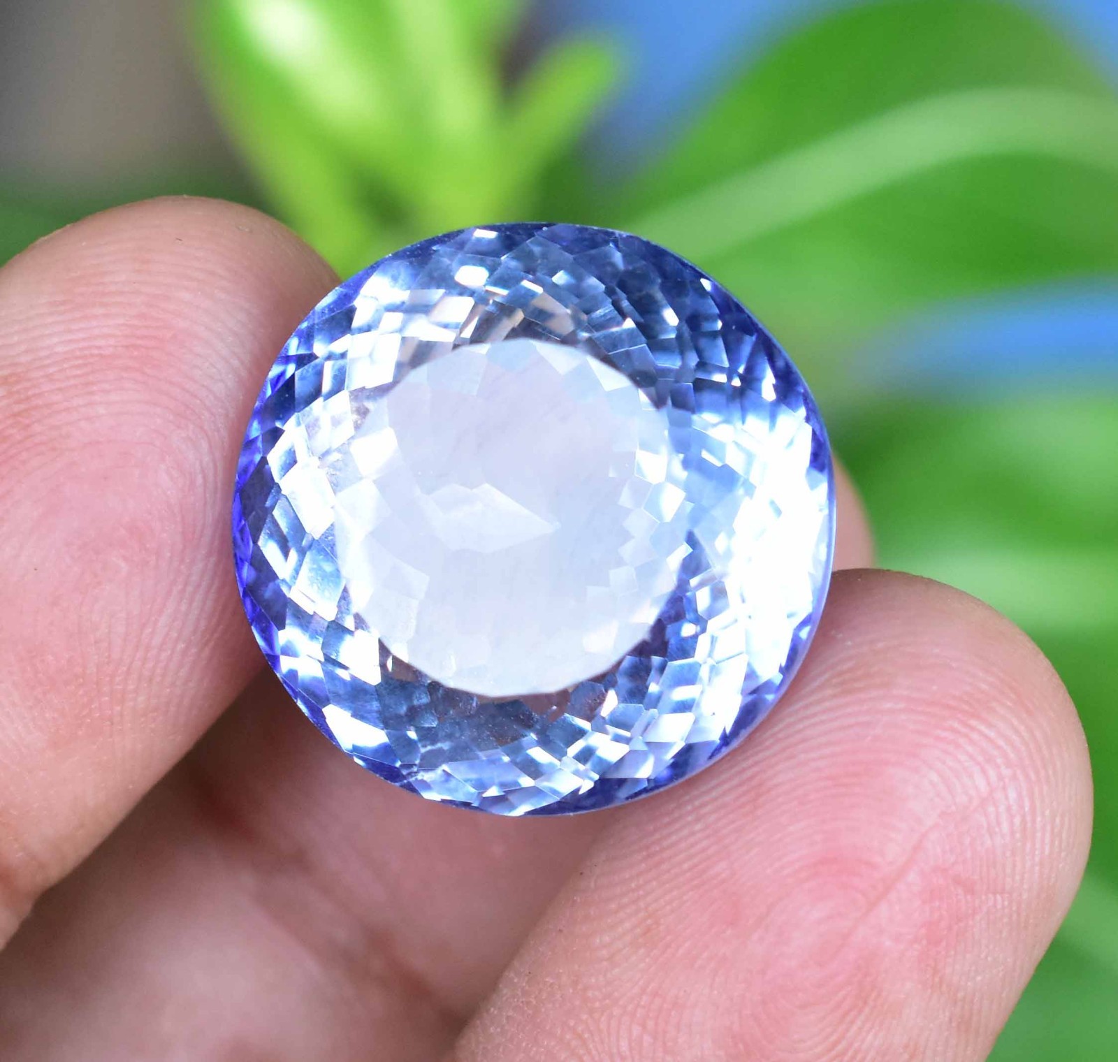 Natural Blue Sapphire Round 41.75 Ct FLAWLESS Certified Montana Loose Gemstone