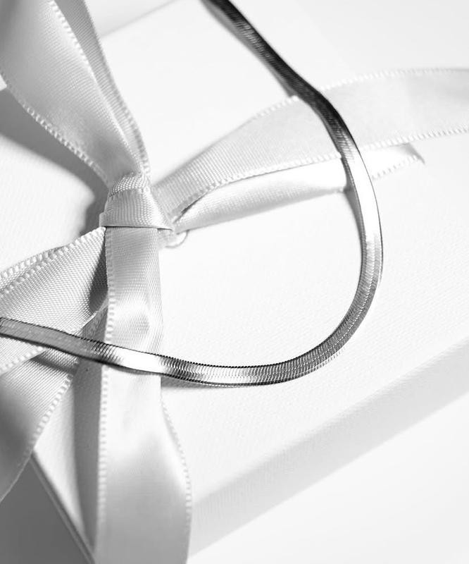 Minimalist Silver Flat Snake Chain Bracelet