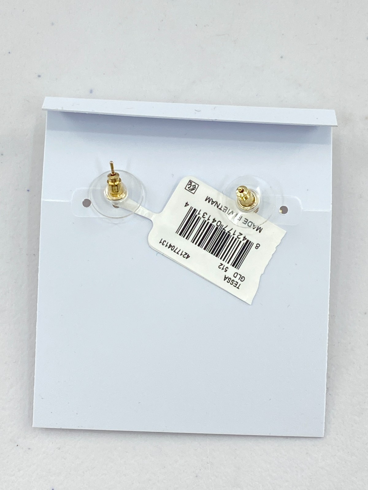 Kendra Scott Tessa Stud Earrings- Gold Iridescent Dichroic Glass
