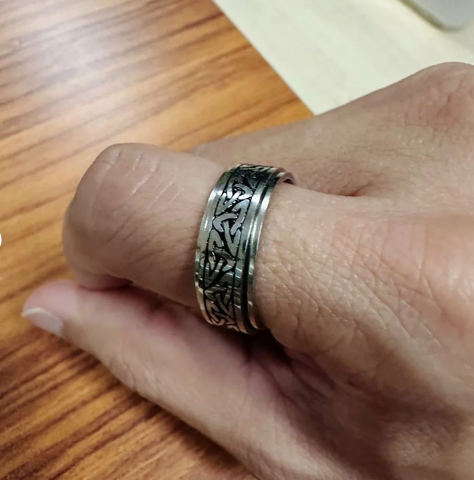 8mm Men’s or Ladies Stainless Steel Ring Vintage Punk Celtic Knot Waves wedding