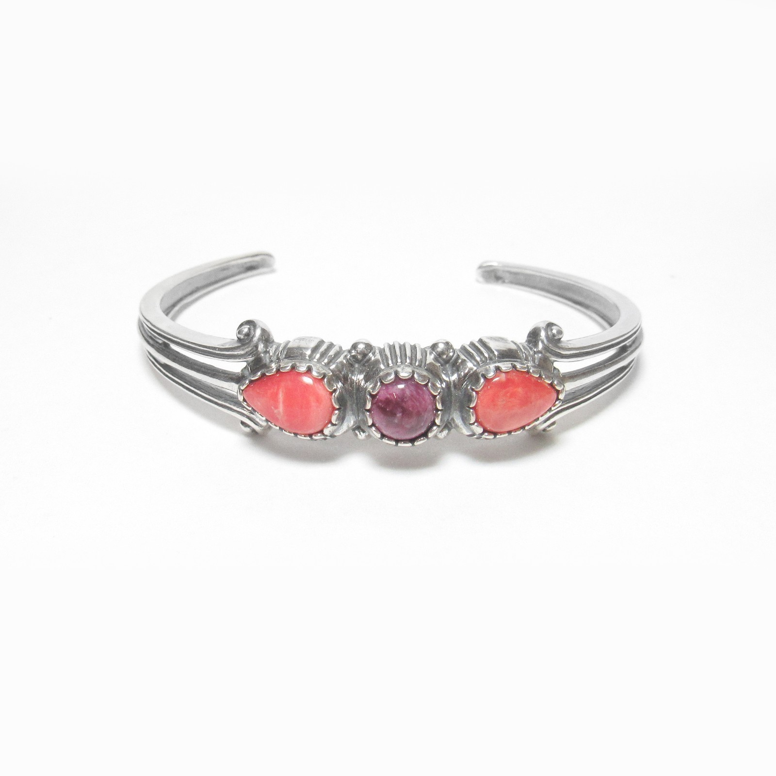 CAROLYN POLLACK Relios Sterling Silver AW Natural Sugilite Spiny Oyster Bracelet