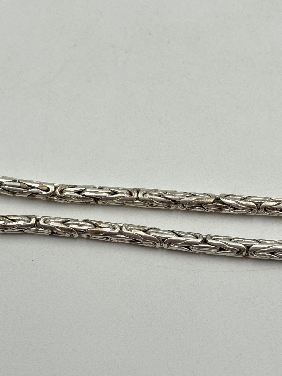STERLING SILVER 925 HOOK 15.5″ BALI BYZANTINE CHAIN NECKLACE 2.7 mm wide 17.4g