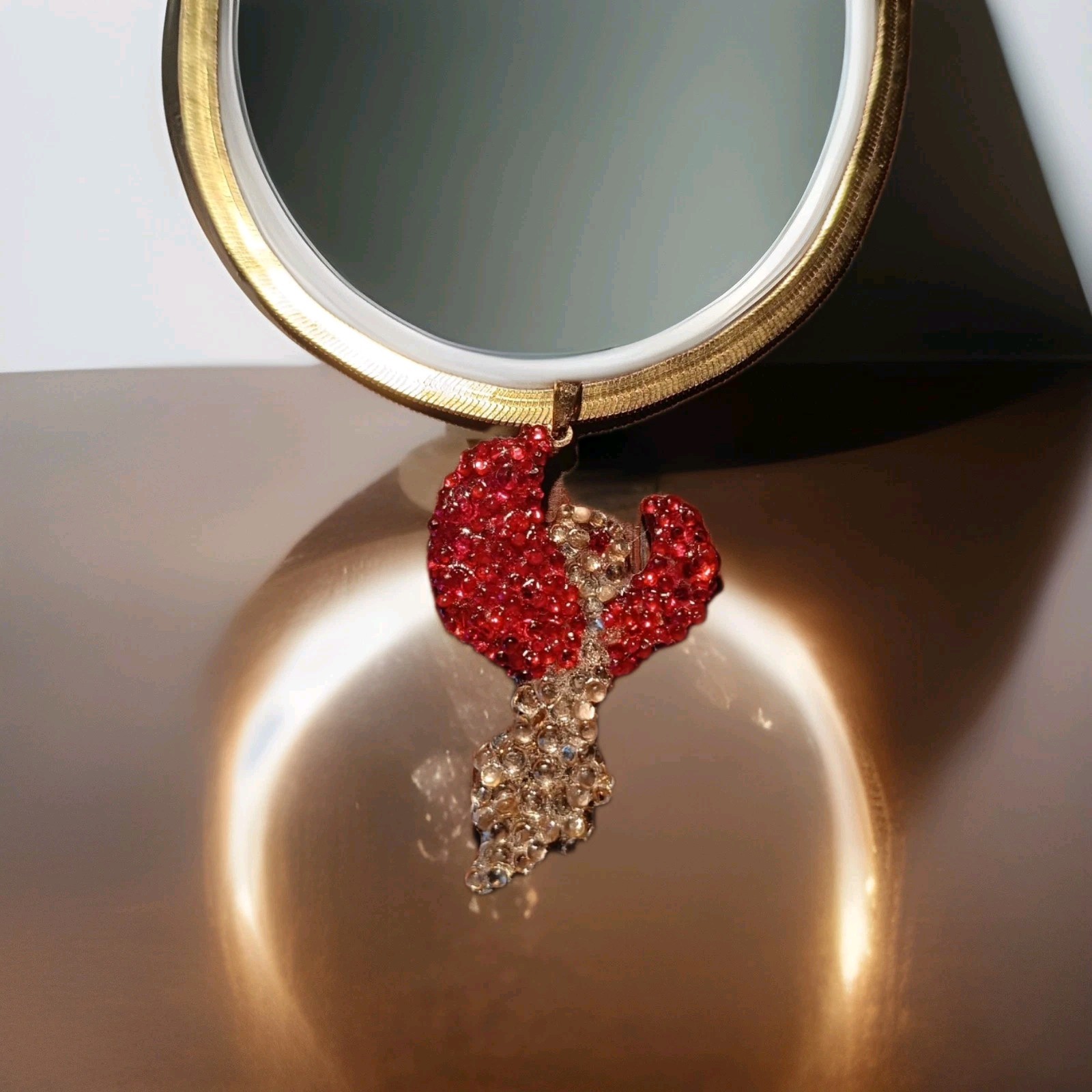 Phoenix Necklace Reversible Pendant Jewelry Crystal Phoenix Gift