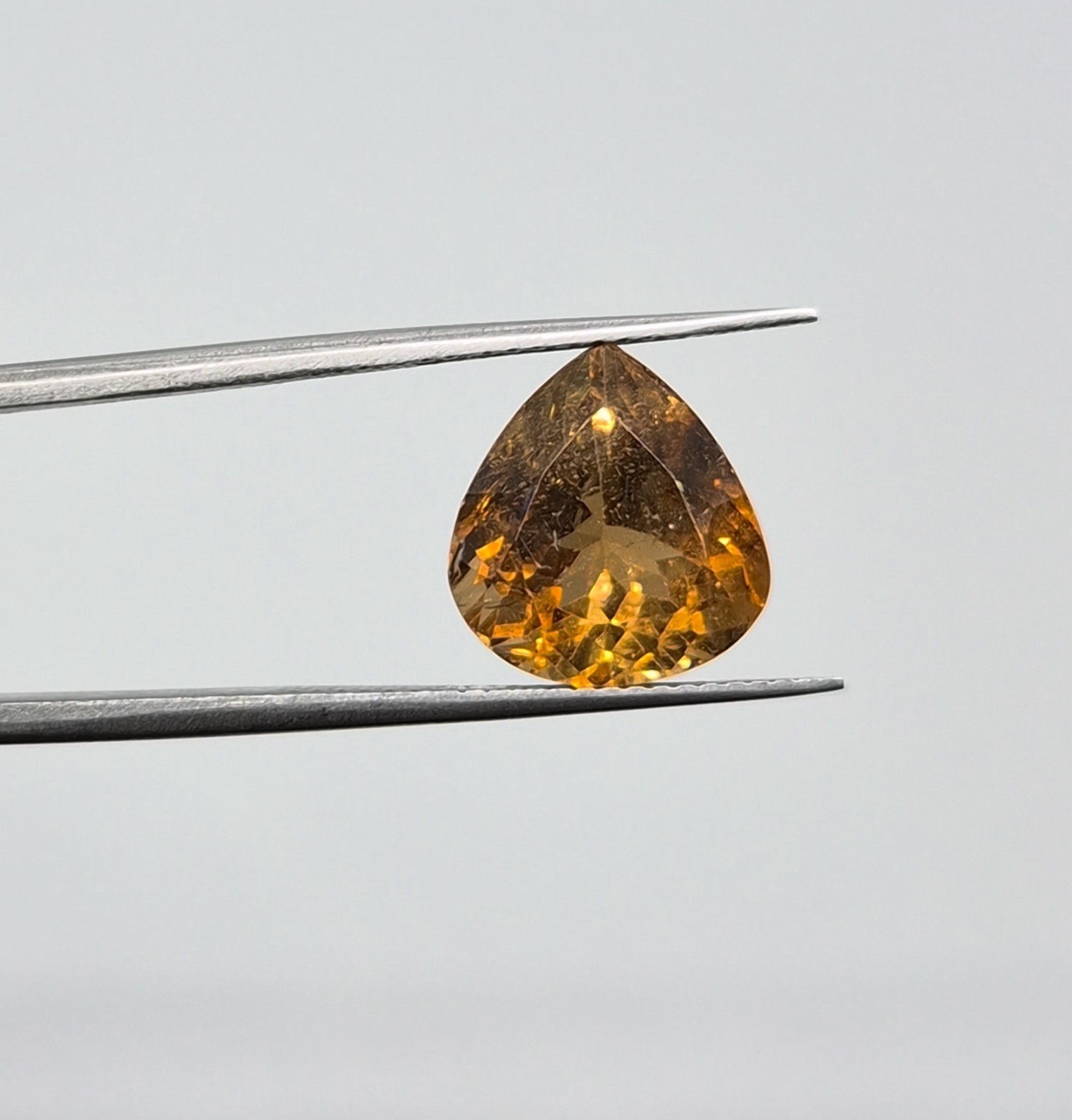 8.95ct Natural Imperial Topaz Loose Gemstone Heart Cut For Making Jewellery