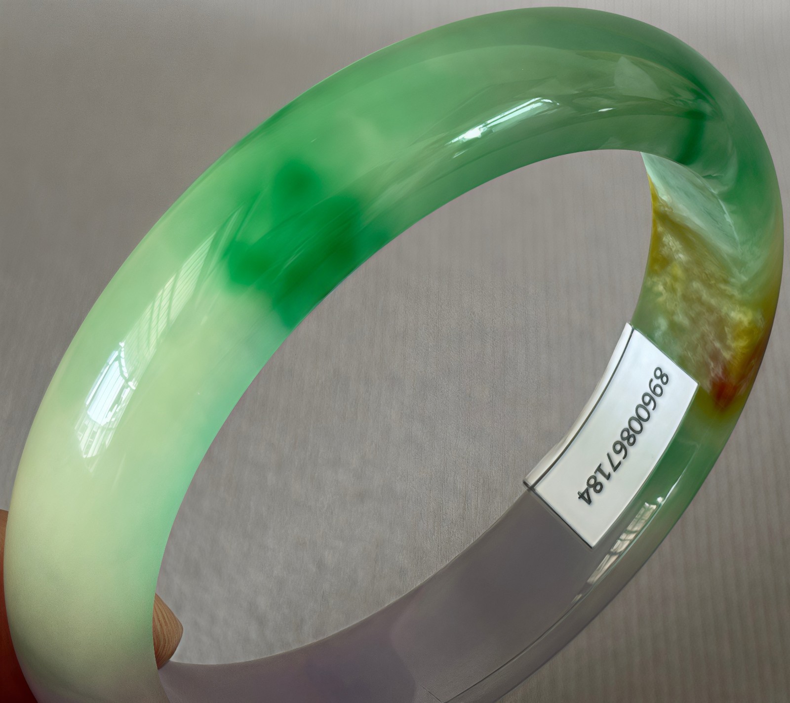 61mm Natural Lavender Jadeite Jade Bracelet Burma Emerald Jade Bracelet Bangle