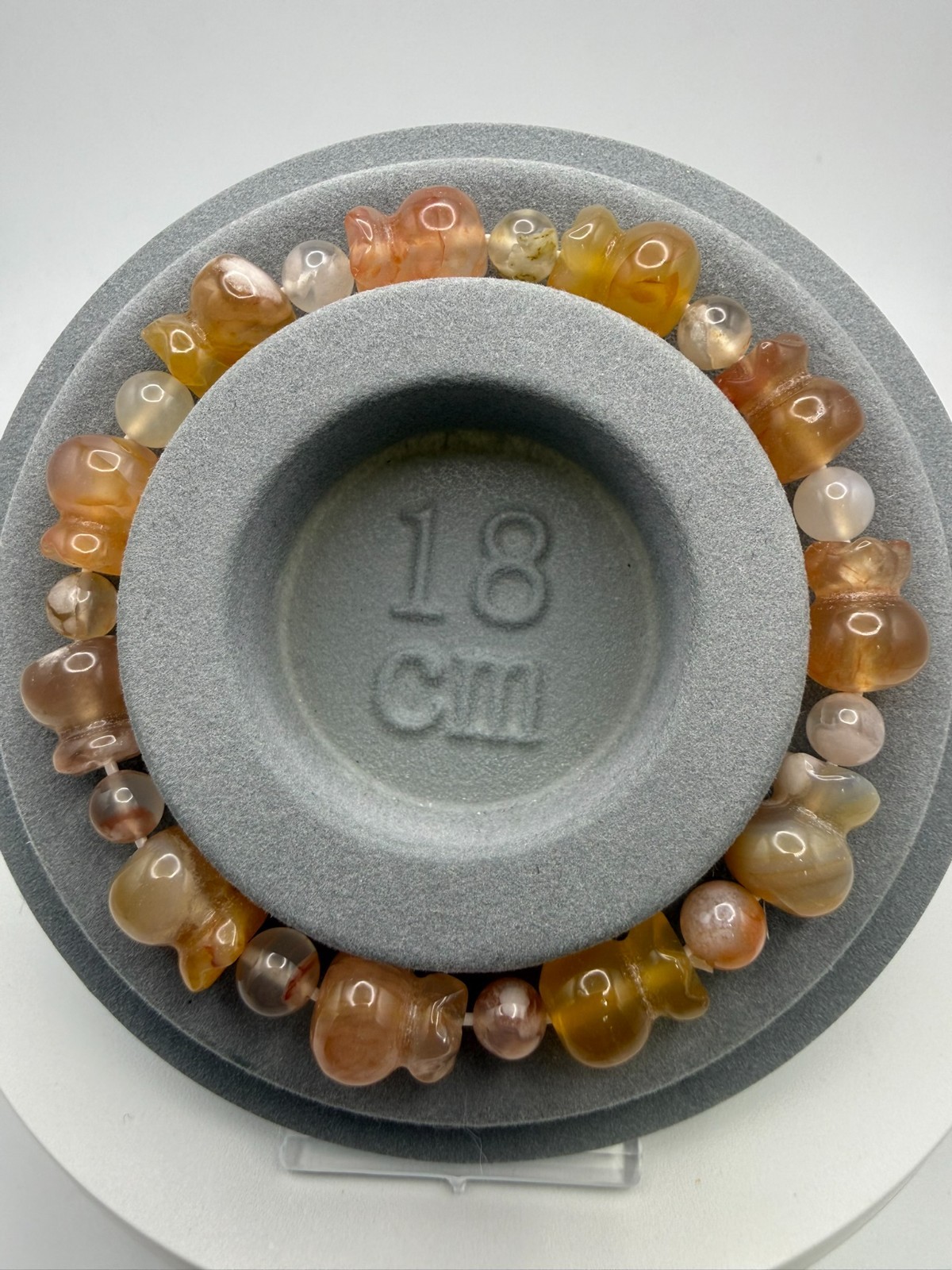 Natural Flower Agate Hulu Carving – 10mm – A5-0559
