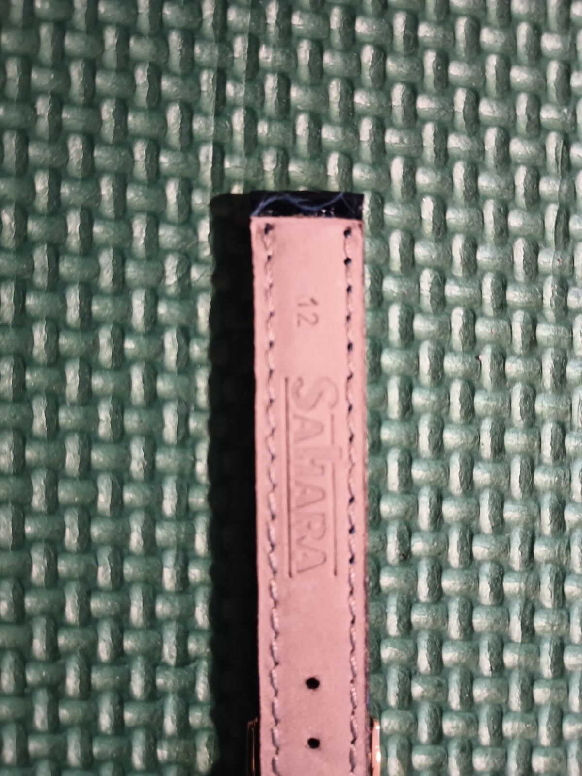 Dark Blue Sahara Genuine Crocodile Watch Strap Made In Italy Gold Buckle 12mm
