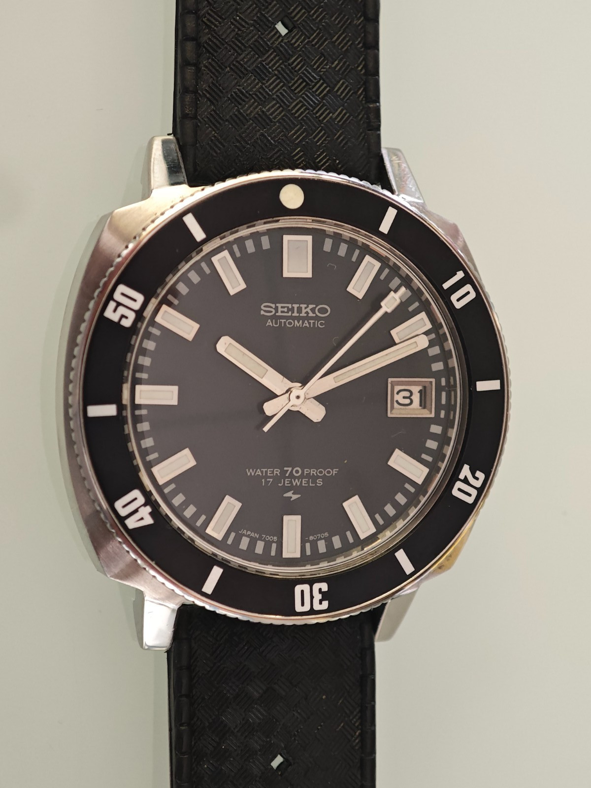 SEIKO 7005-8052 Poor Man 62MAS Diver Automatic Vintage 1970s