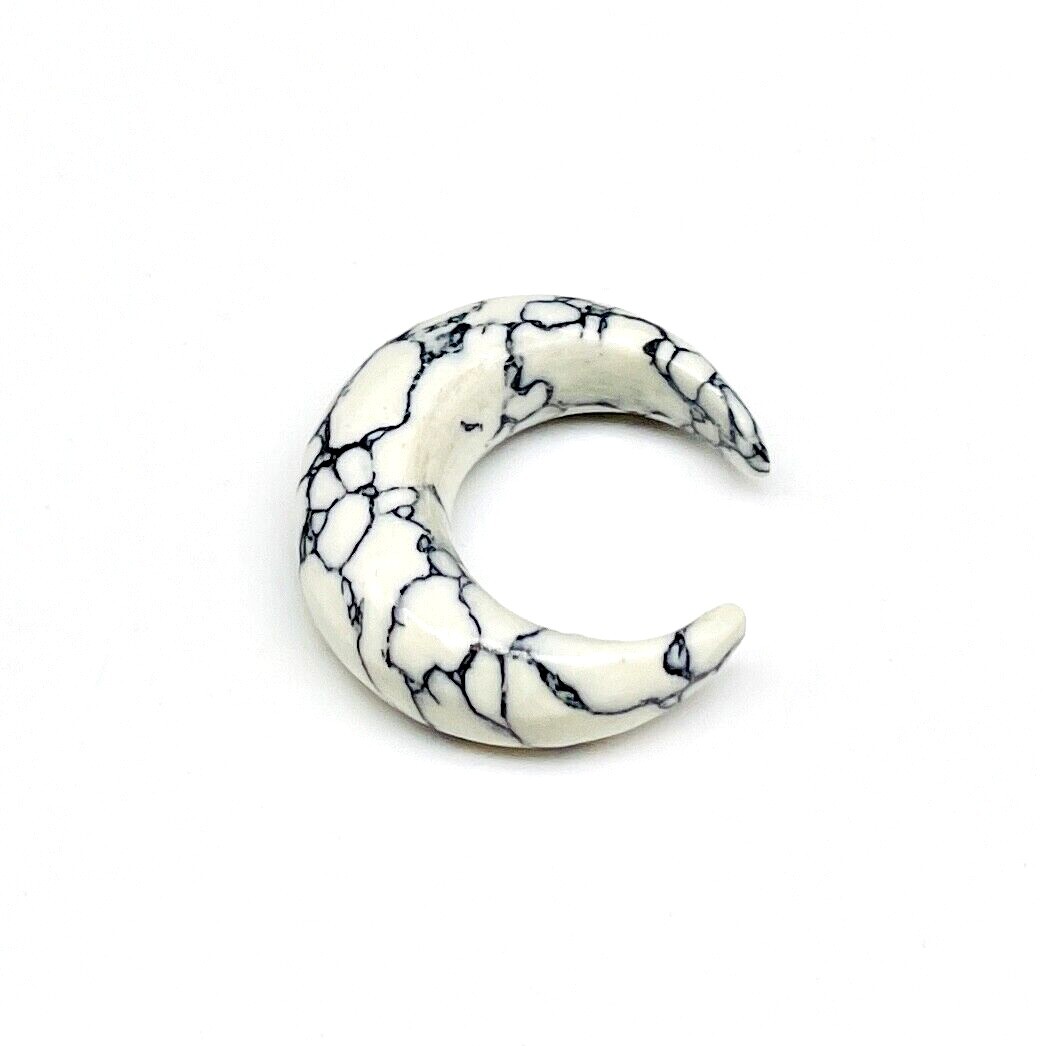 Howlite Septum Pinchers, Handmade size 12g(2mm) to 5/8” & Custom Available