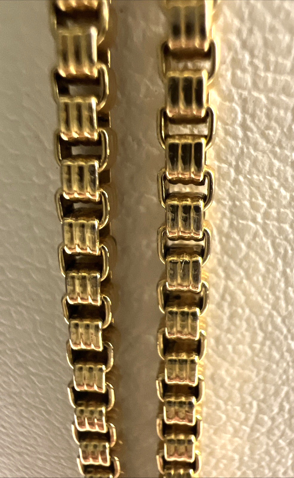 Vintage 1/20 12K Gold Filled Venetian Link Box Chain 54″ long