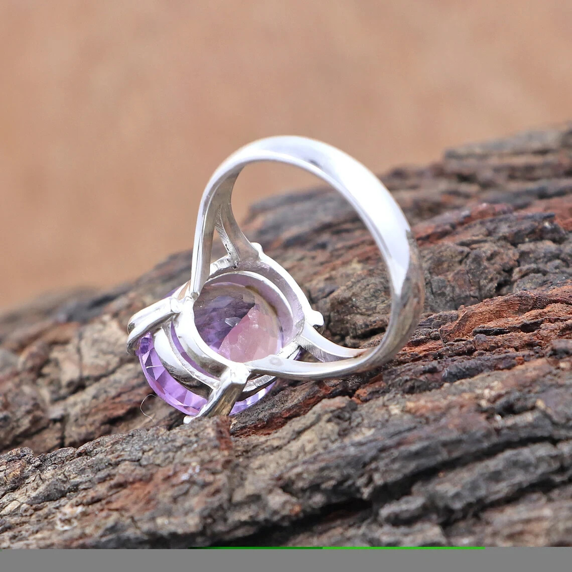 925 Sterling Silver Ring Of Amethyst Gemstone Stackable Ring Women’s Ring Gift