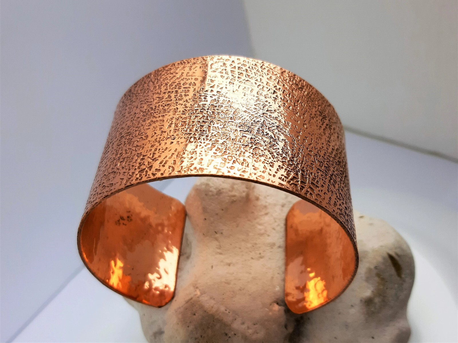 Pure copper adjustable bracelet with hammer work,handmade,free UK delivery,gift