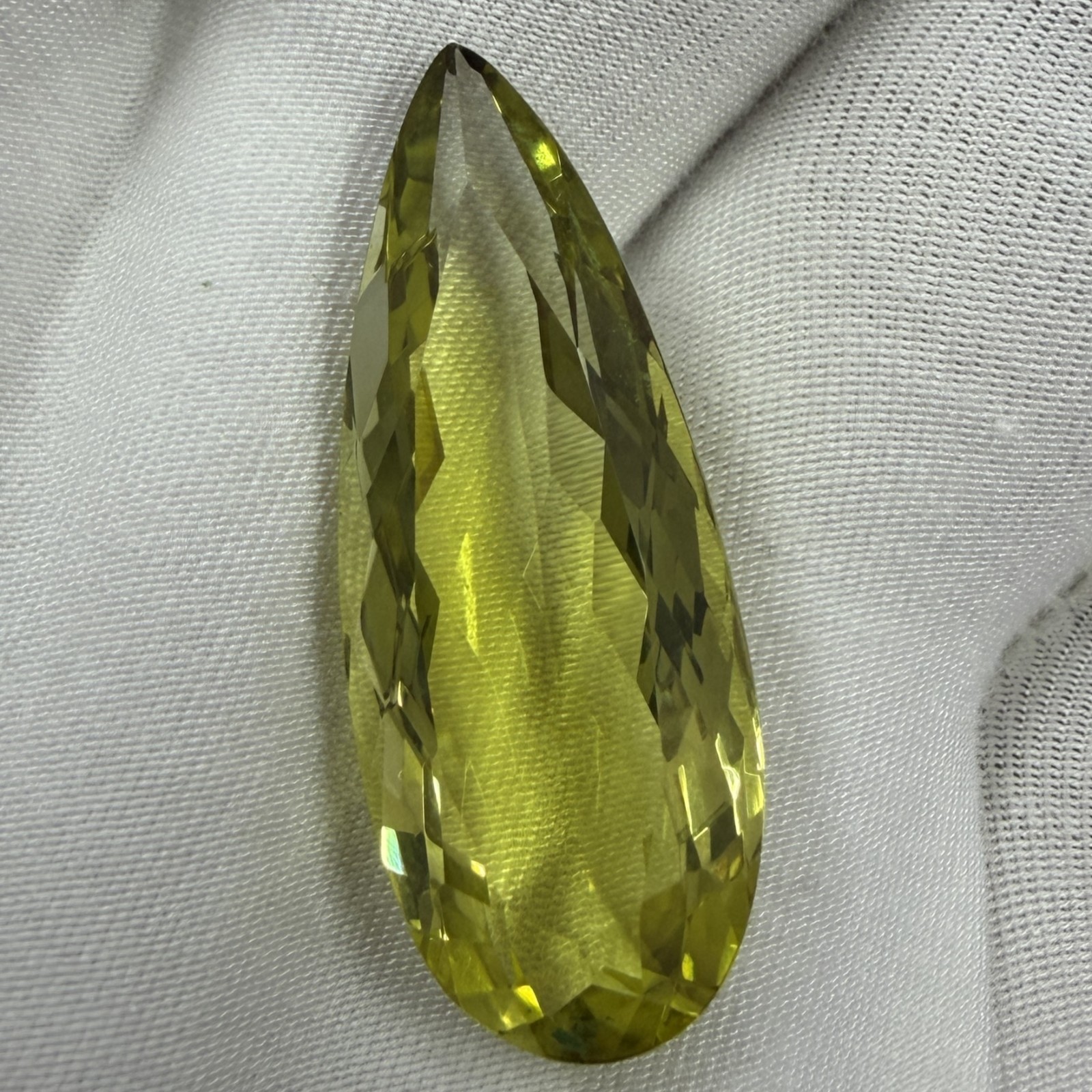 Natural Bio – Lemon Quartz Pear Cut Gemstone