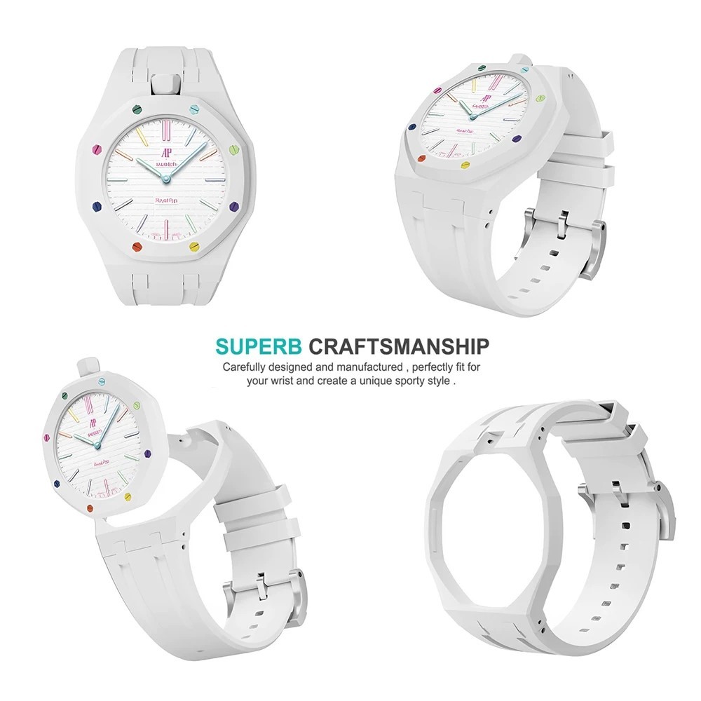 Strap For Swatch x AP Royal POP Silicone Watch Case, Changer To Wristwatch