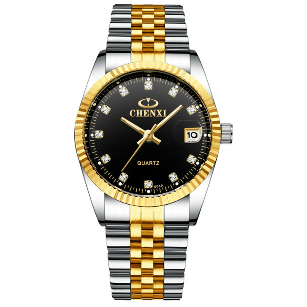 CHENXI Men Quartz Watch Casual Silver Gold Wristwatch Male Calender Watches Gift
