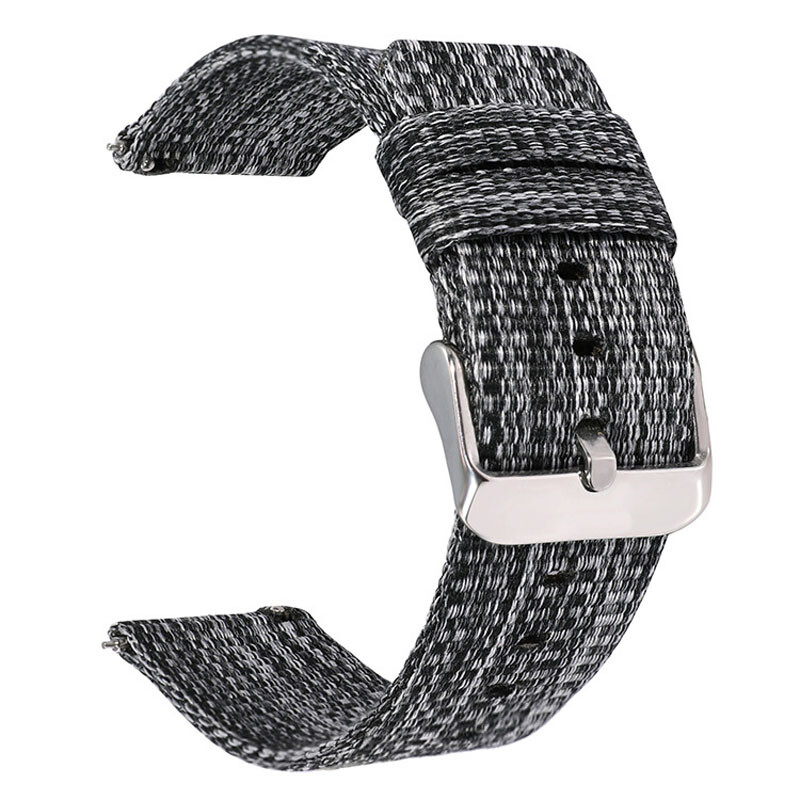Weave Nylon Fabric Strap 18 20 22mm Sports Watch Band Spring Bars Pins Bracelet