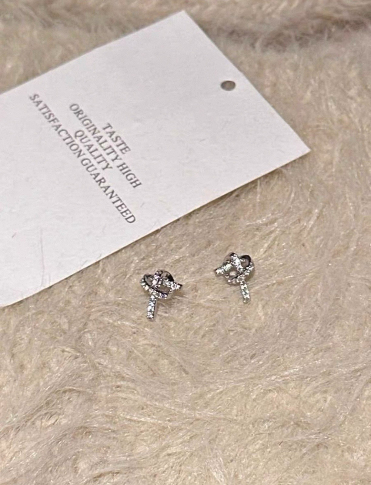 925 Silver Plated Stud Earrings Jewelry Gift Includes velvet gift box