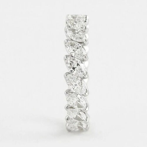 White Diamond 2.80 Ct Marquise Cut Lab-Created Engagement Ring 925 Silver
