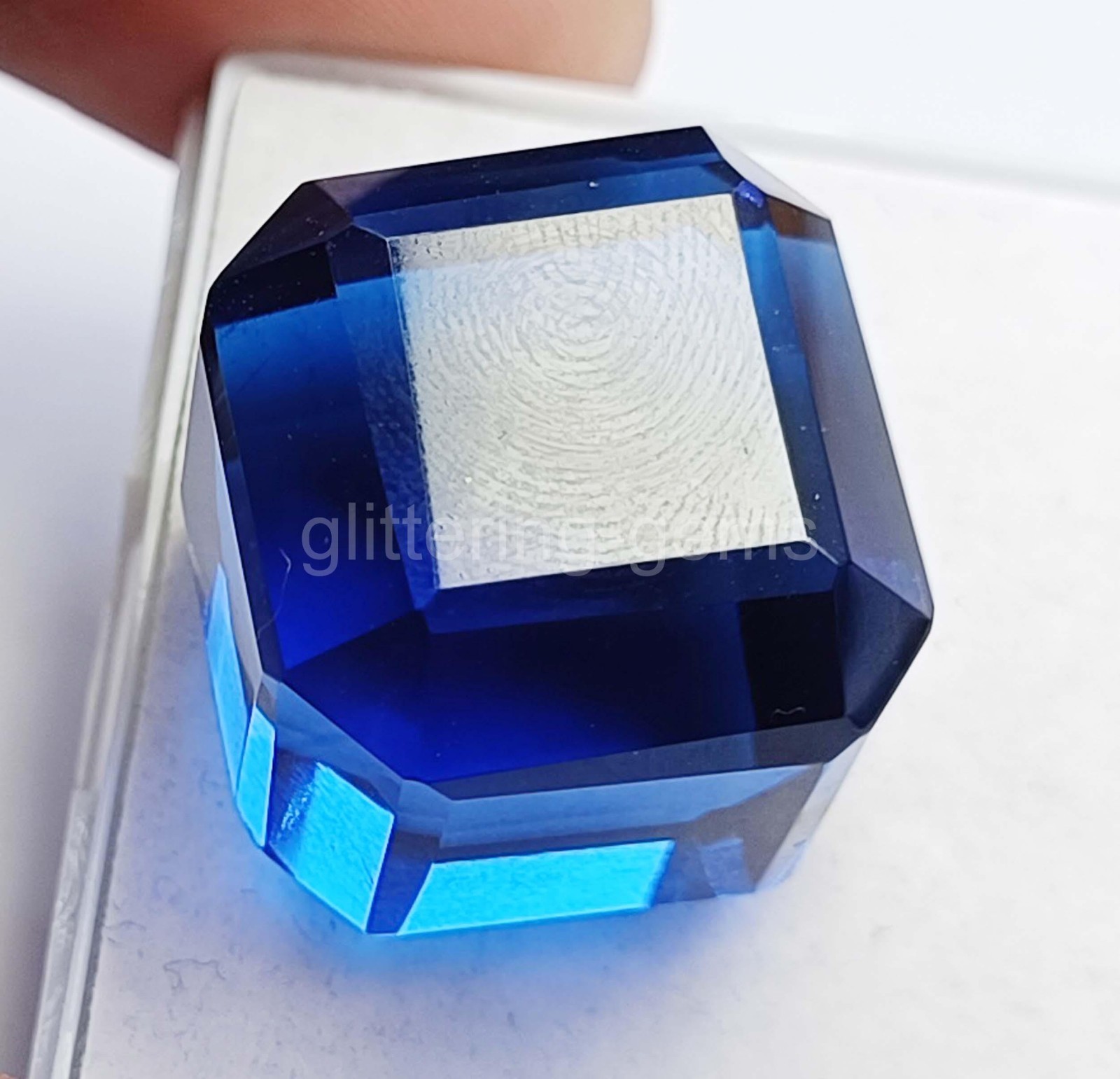 Natural 65.95 Ct Sri Lanka Blue Sapphire Cube Cut | IGL Certified Loose Gem 5JOR