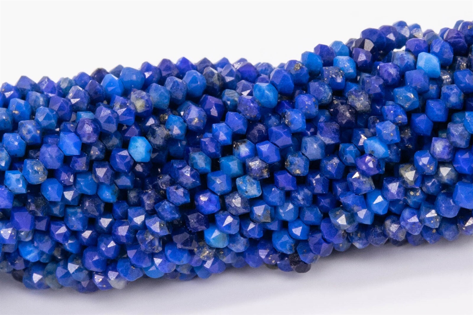 2x1MM Genuine Natural Lapis Lazuli Beads AAA Faceted Rondelle Loose Beads 15″