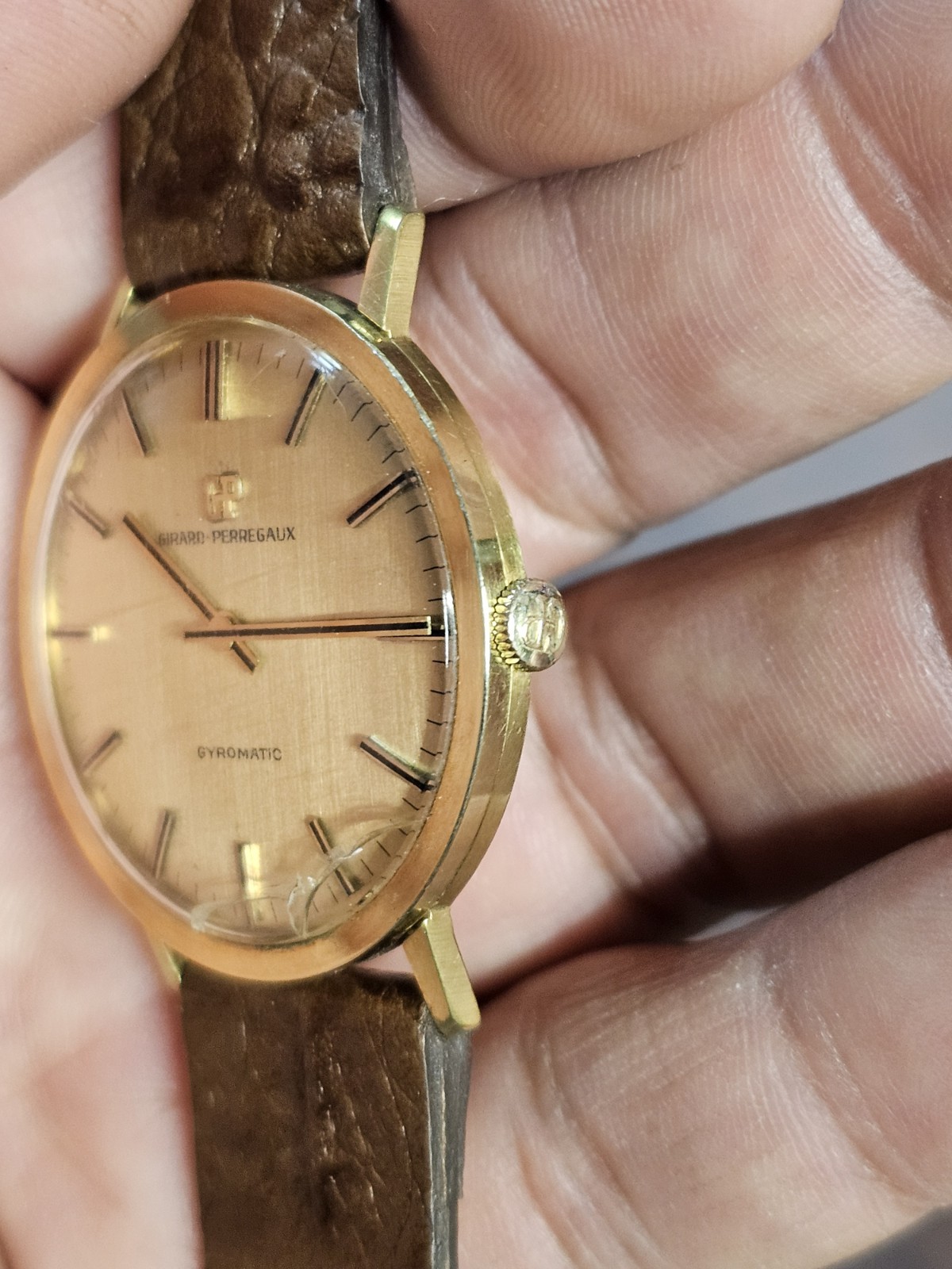 Vintage Girard Perregaux Gyromatic Gold Filled Watch 35mm