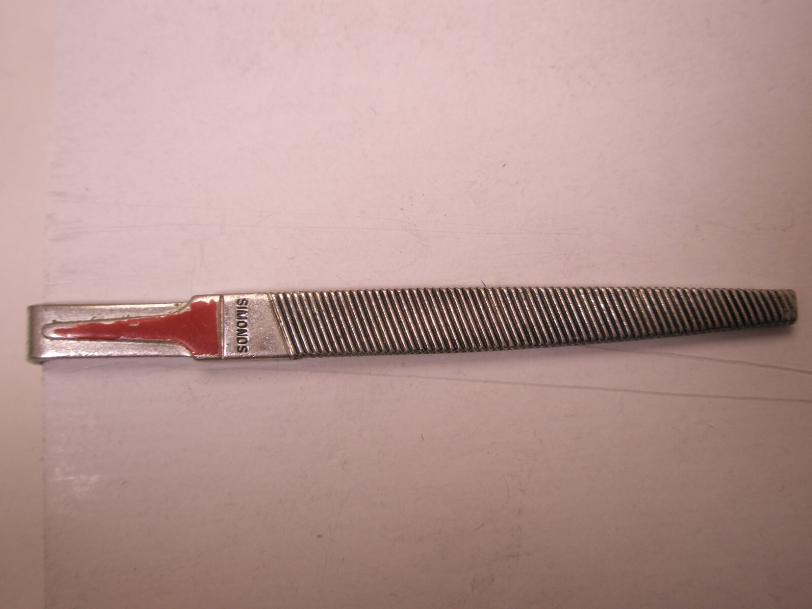 Simonds Bastard Rasp File Vintage ANSON Tie Bar Clip double course tools