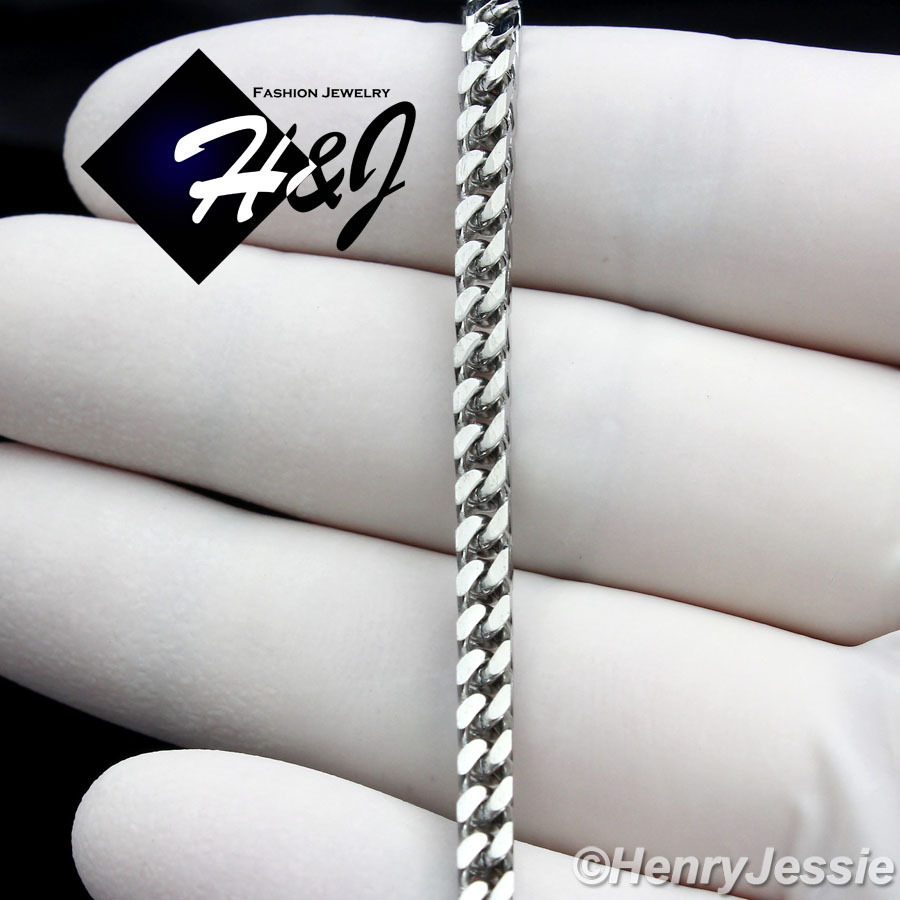 24″MEN’s Stainless Steel 2mm Silver Franco Box Cuban Curb Link Chain Necklace