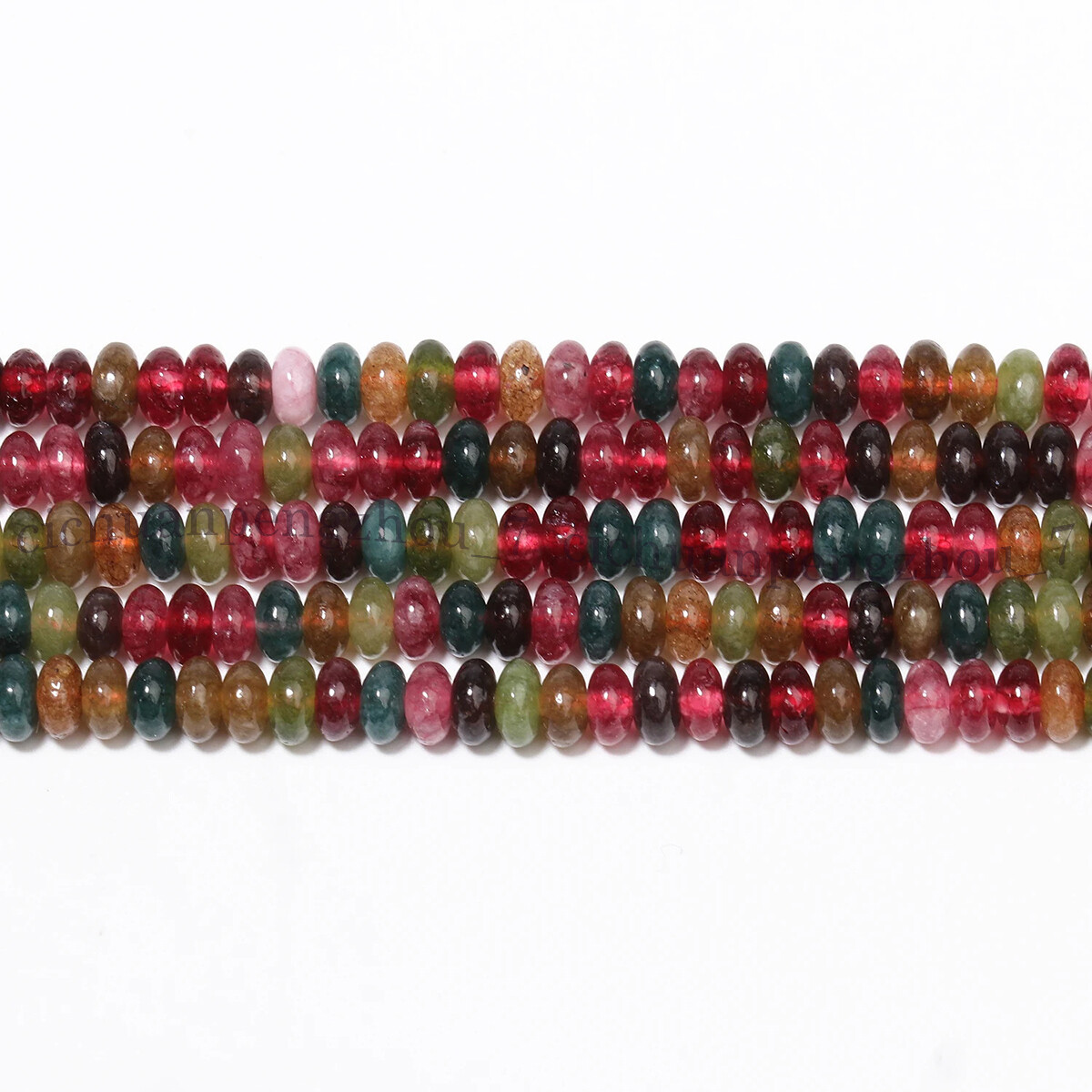 Natural Colorful Tourmaline 4x6mm 5x8mm Rondelle Gemstone Loose Beads 15”Strand