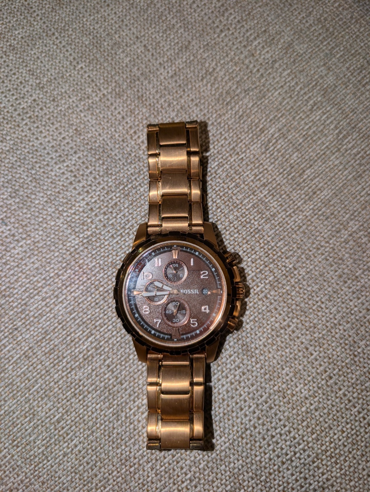 Fossil FS4645 Men’s Bronze Stainless Steel Watch excellent condition
