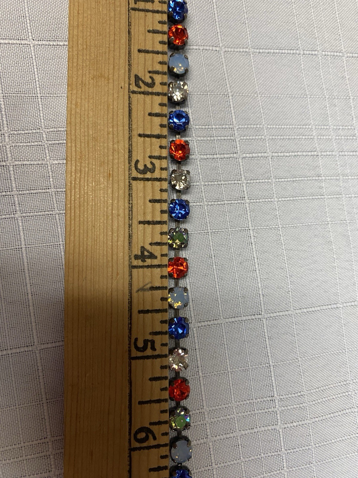 Sparkly Multicolor, Red-White & Blue, Tennis Bracelet, Unbranded