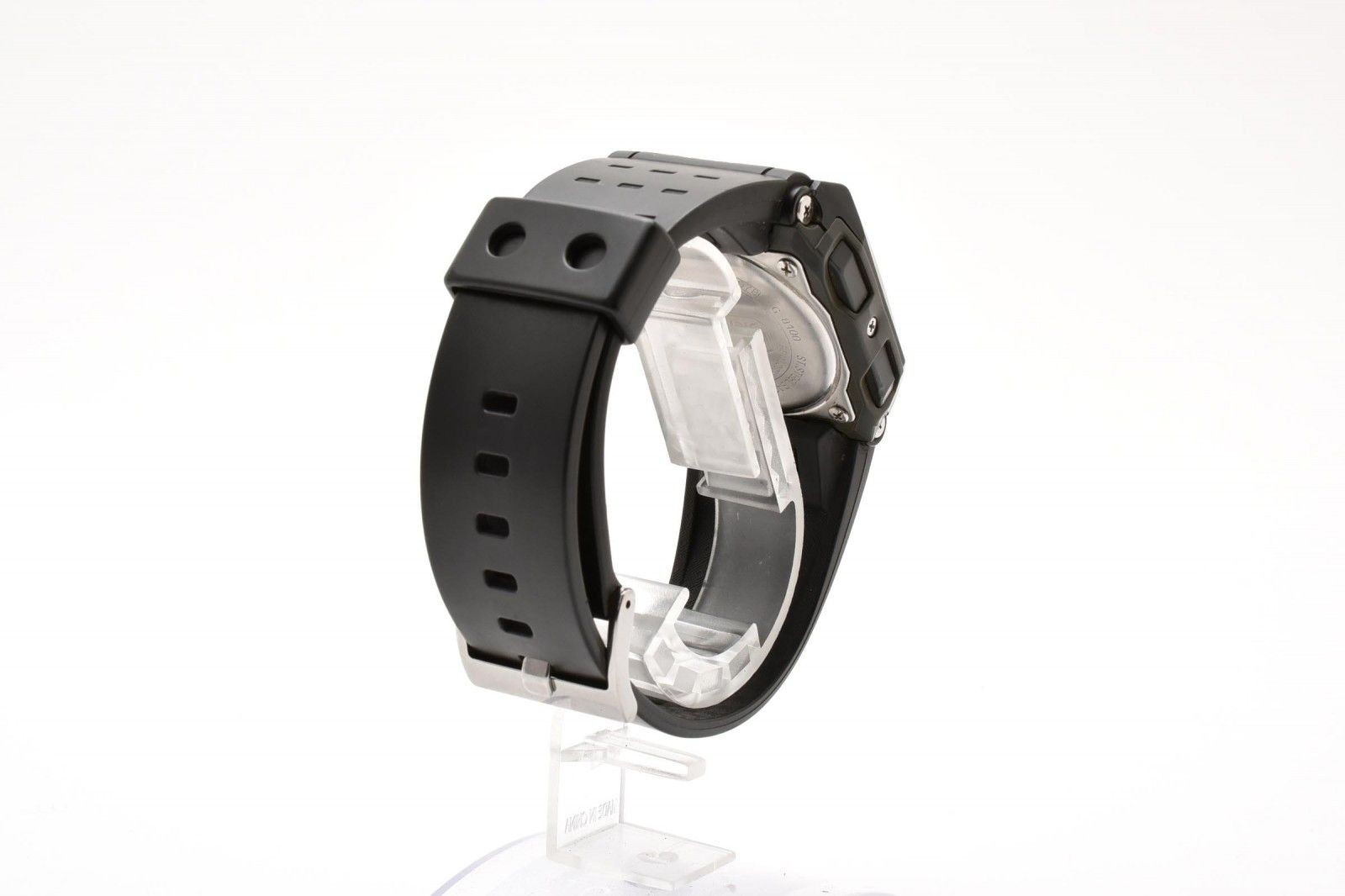 Casio G SHOCK G 8100 Quartz Digital Watch Black LCD Stainless Case Resin Belt Me