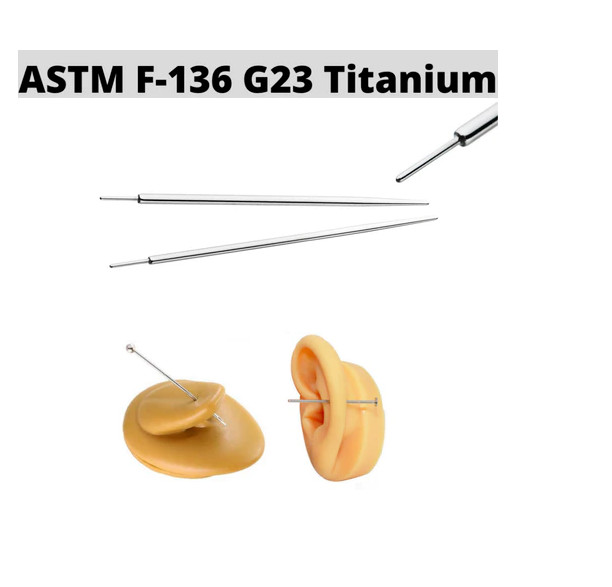 18G 16G 14G Titanium Threadless Insertion Taper Dermal Pin Body Piercing Tool