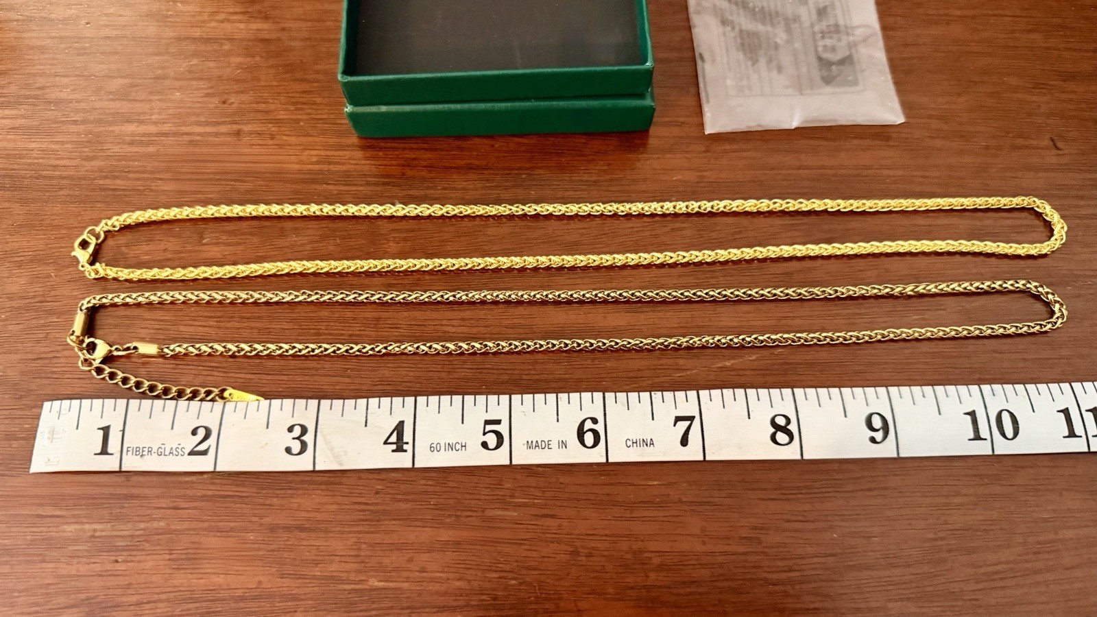 HZMAN Lot of 2 Gold Tone Cuban Link Chain Necklaces 20” & Adjustable New