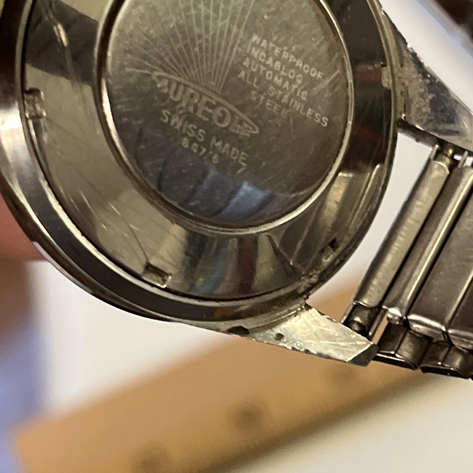 Rare Mirror Aureole 25 Jewel Automatic Incabloc All Stainless Men’s watch