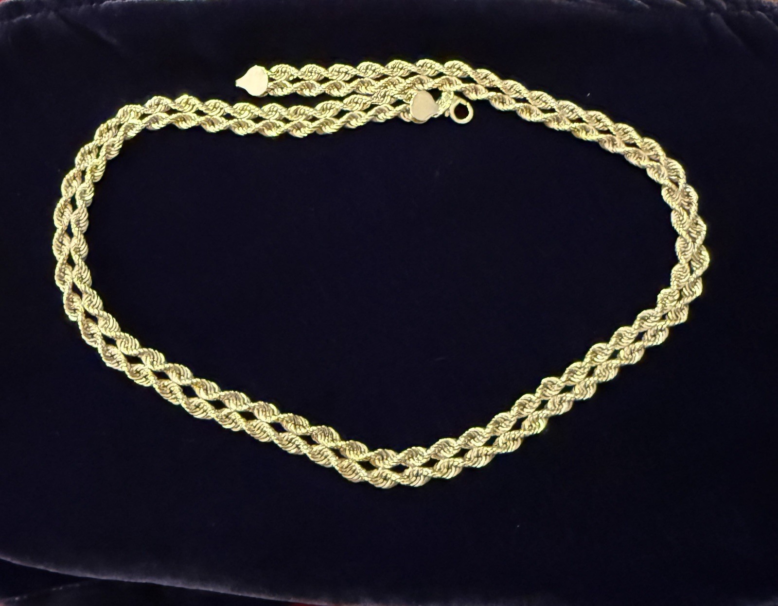 Vintage 14k EternaGold Double Rope Chain Necklace – 18″ 8mm Approx 13g QVC Peru