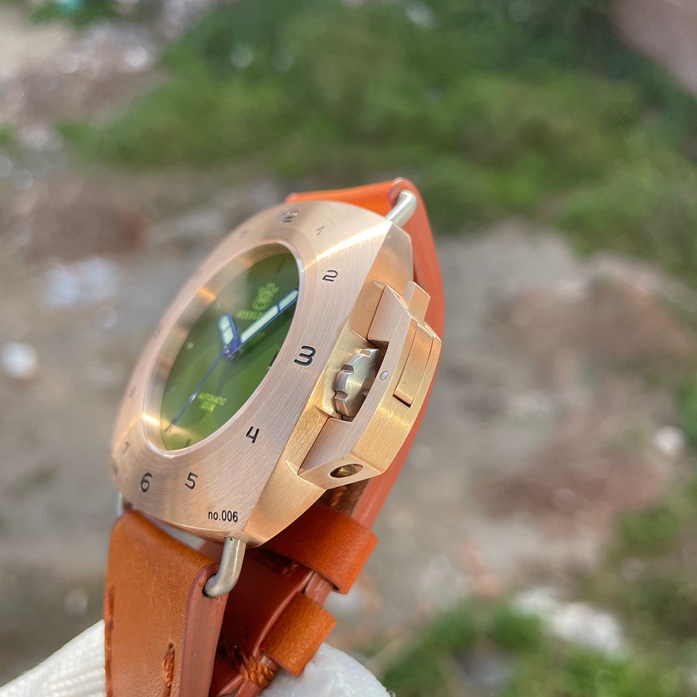 STEELDIVE SD1935S Mens Bronze 47mm Automatic Dive Watch NH35 Sapphire Steel