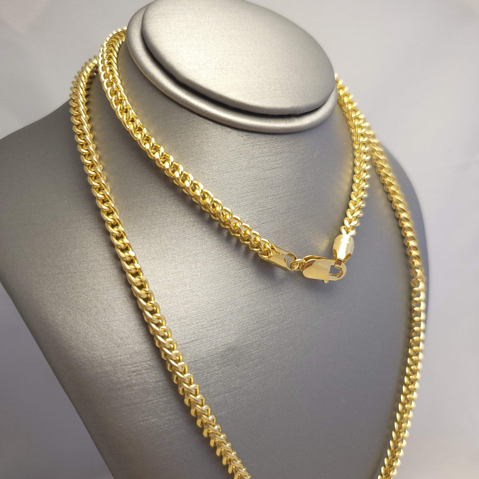 14K YG Hollow Foxtail Chain