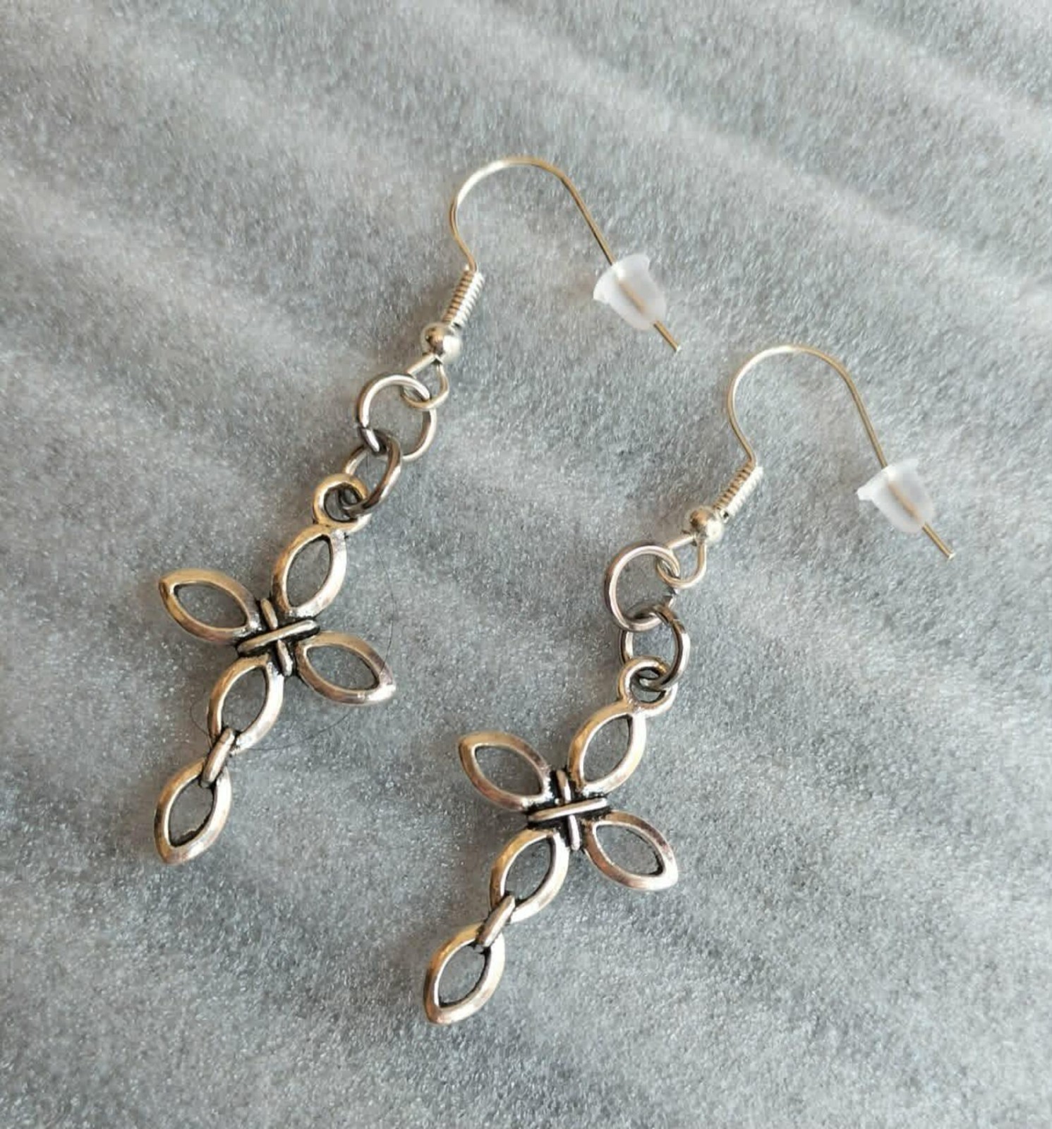 Cross Dangle Drop Earrings Women Lobe Goth Alternative Boho Festival Women