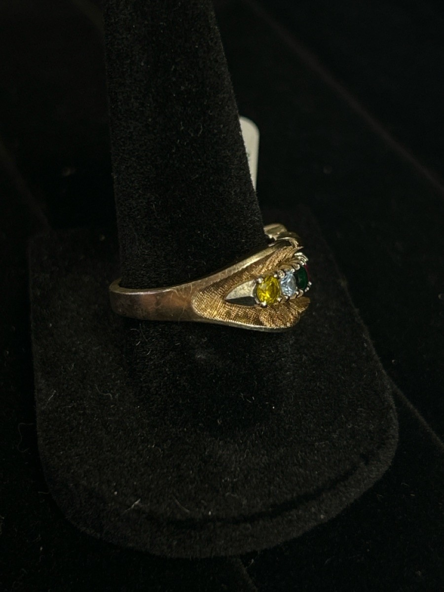 multi Spinel Lady’s Stone Ring 10K Yellow Gold 6.71g Size:8.5 (A36003868)