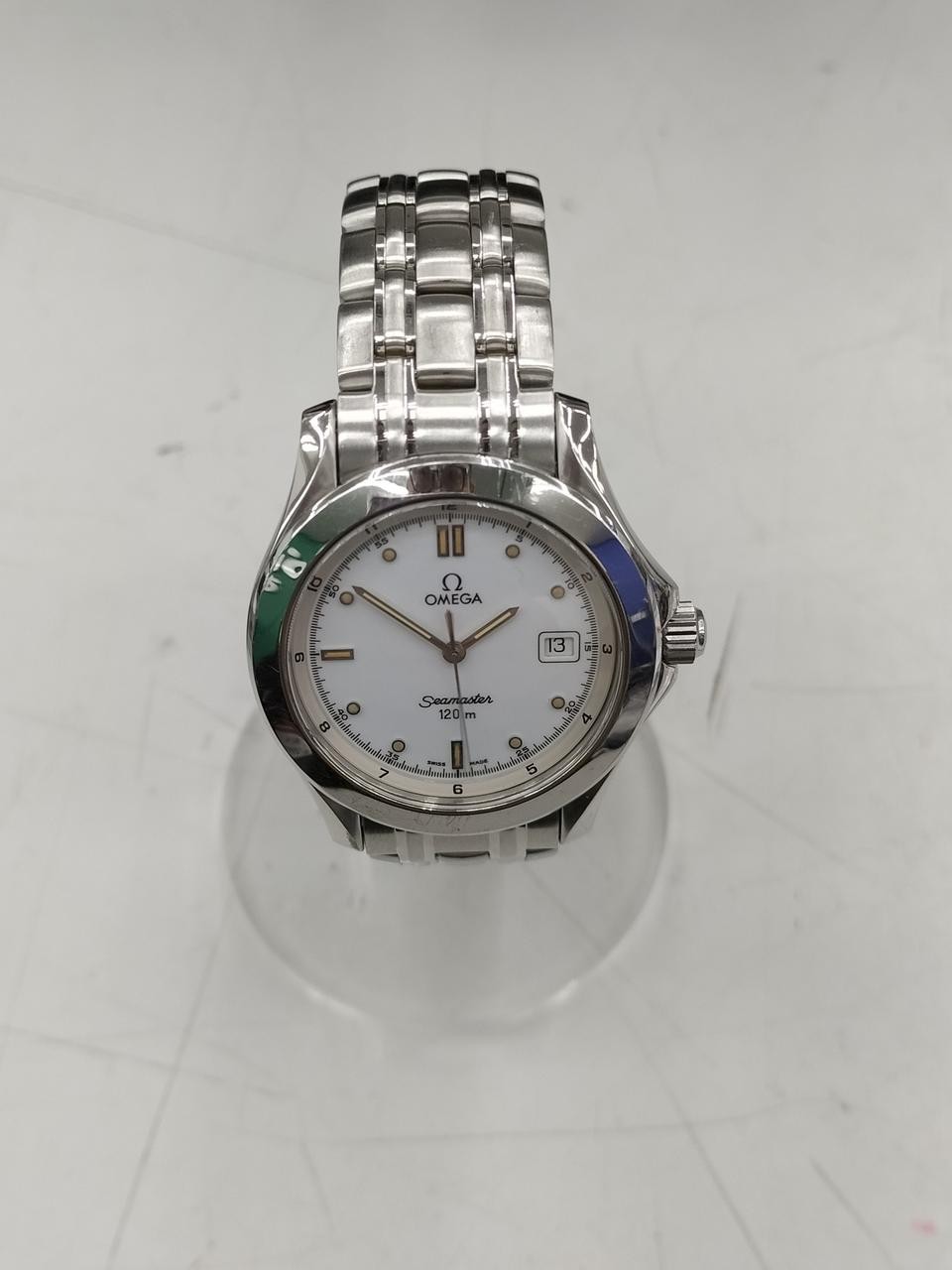 Omega Seamaster Quartz Mens Watch Ref 196.1501 Stainless Steel From Japan