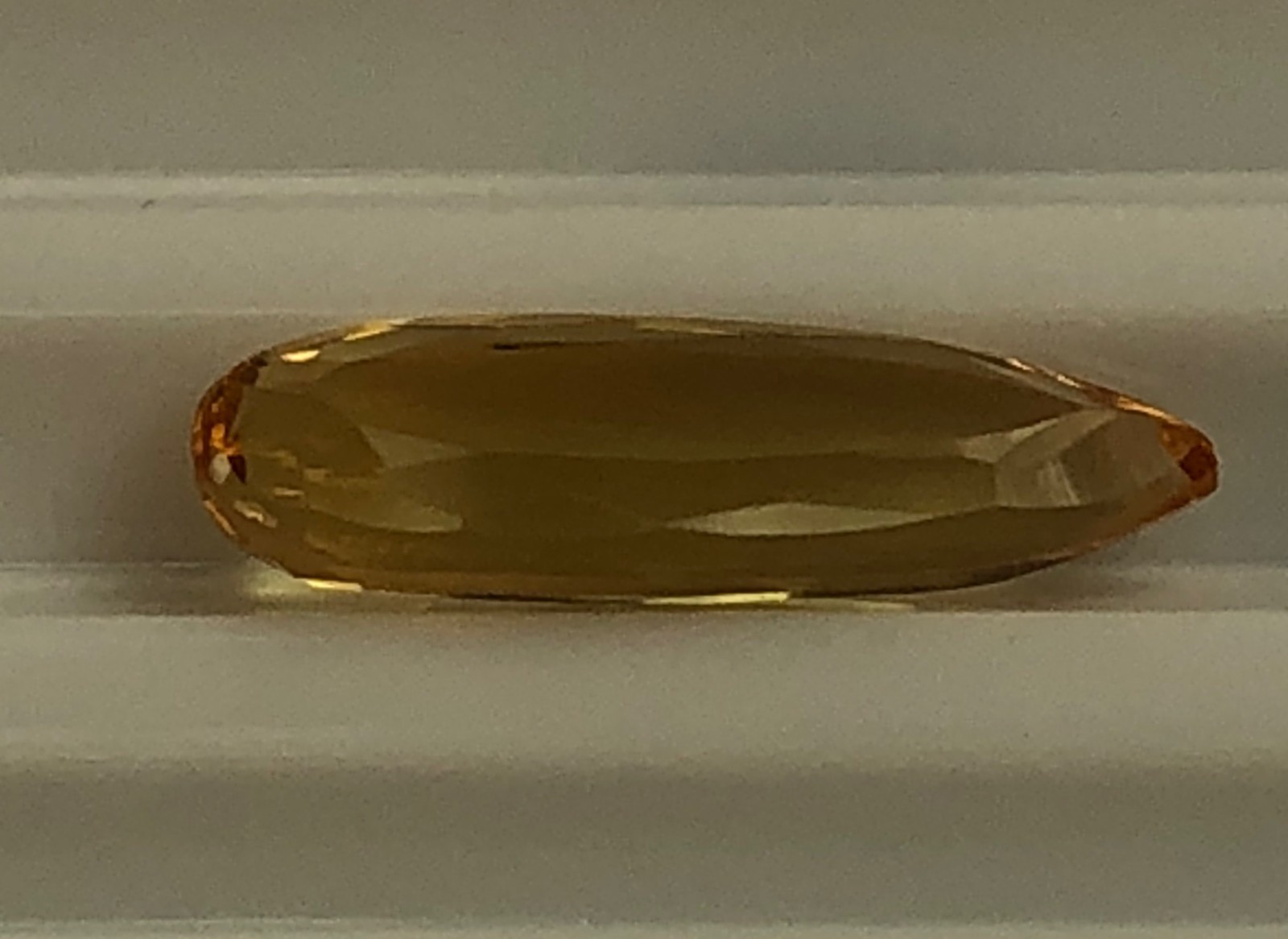 Imperial Topaz 3.52 Ct Clarity IF Pear Cut Natural Golden Brazil I057