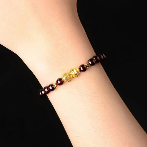 Feng Shui Obsidian Stone Beads Bracelet Men Women Wristband