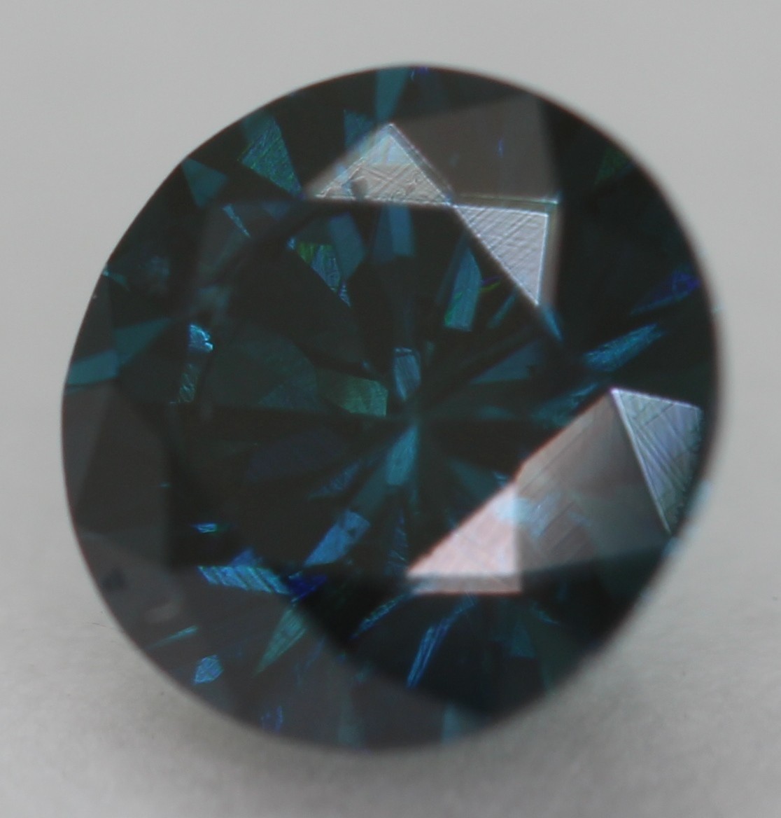 0.23 Carat Deep Blue SI2 Round Brilliant Natural Enhanced MINED Diamond 4.05mm